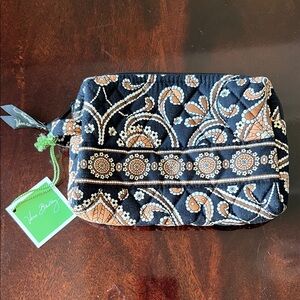 Vera Bradley Black and Brown Patterned Women's Makeup Bag